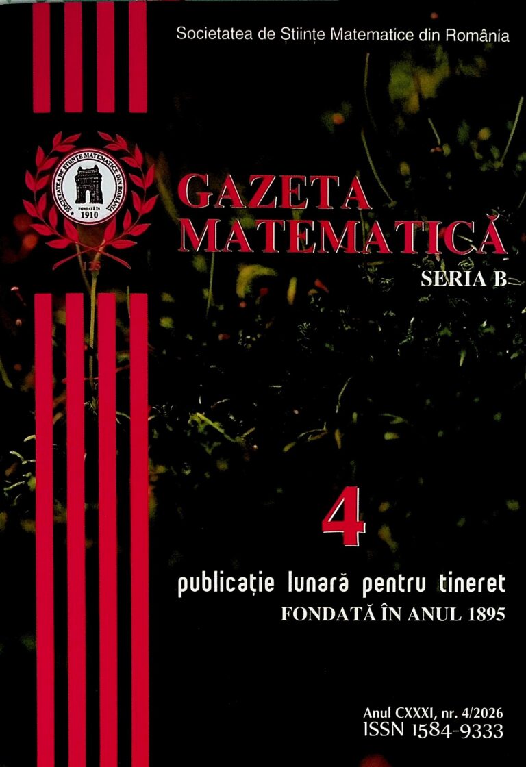 Gazeta matematica, nr. 4/2026